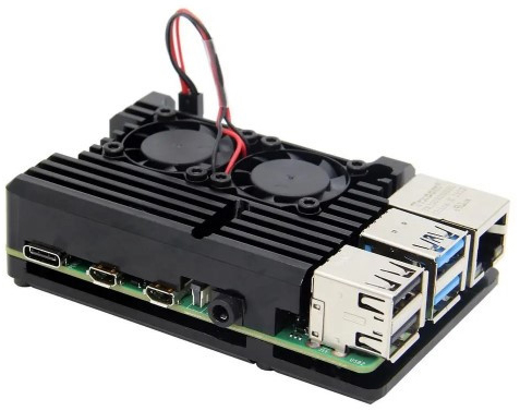 

Корпус для мінікомп'ютера Raspberry PI RA503 алюмінієвий з вентиляторами Black