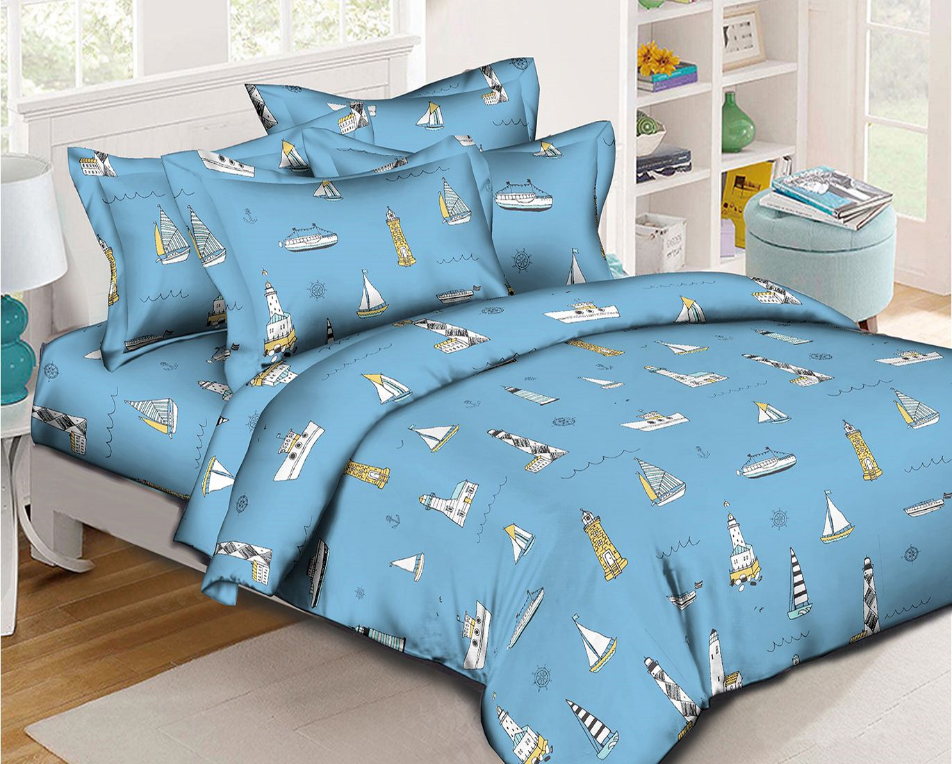 

Комплект постельного белья MirSon Бязь 17-0427-1 Sailor 2х143х210