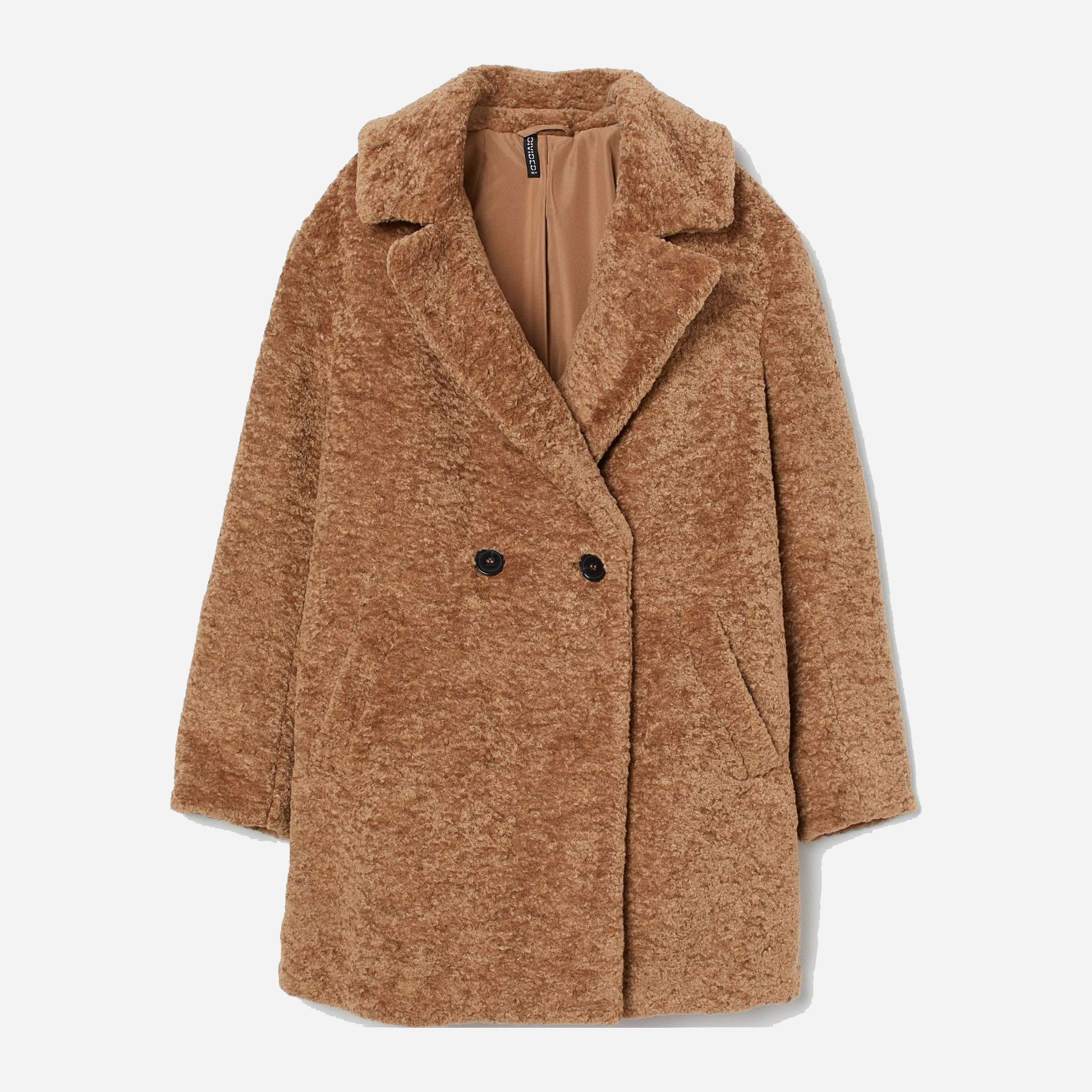 

Полушубок H&M 8761472wtt S Темно-бежевый