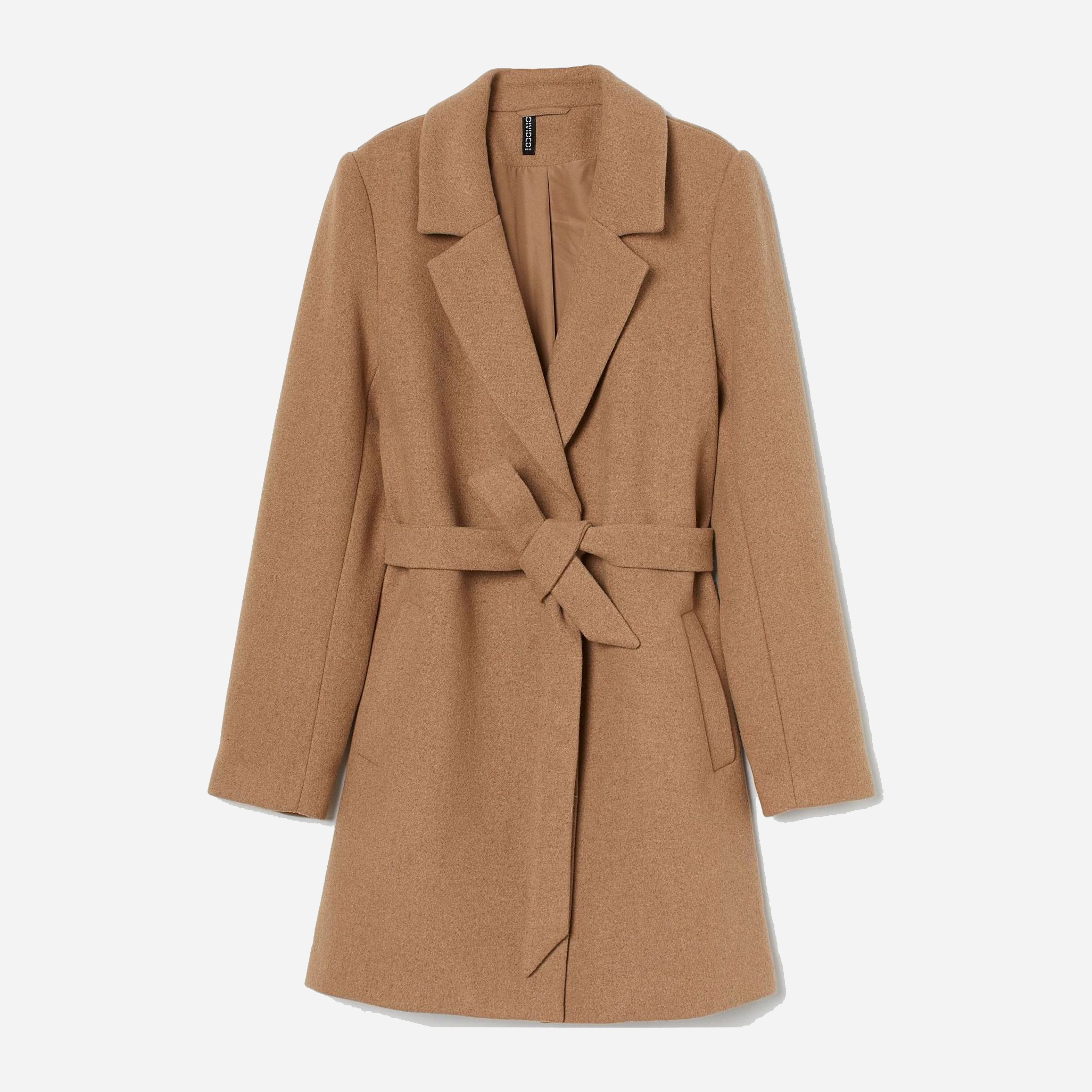 

Пальто H&M 8761482wtt S Темно-бежевое