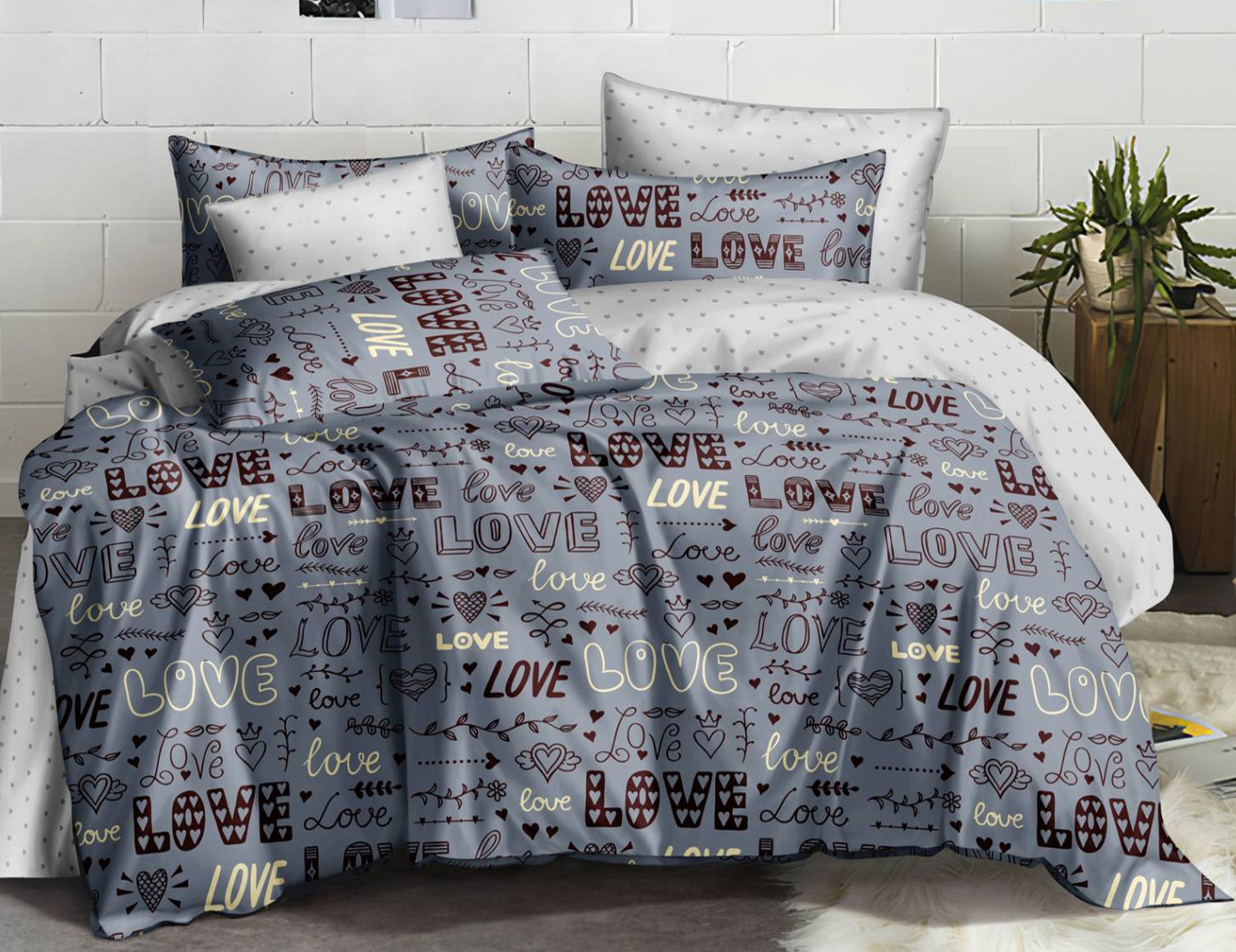 

Комплект постельного белья MirSon Сатин 22-1253-1 Cardinal 143х210