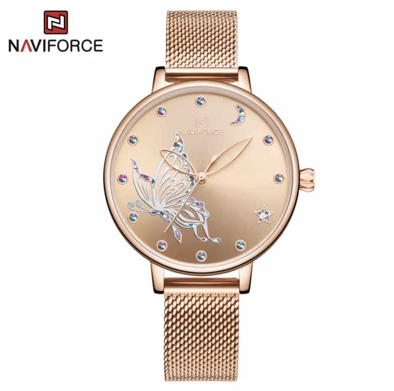 

Женские часы Naviforce NF5011 rose gold классическое розовое золото