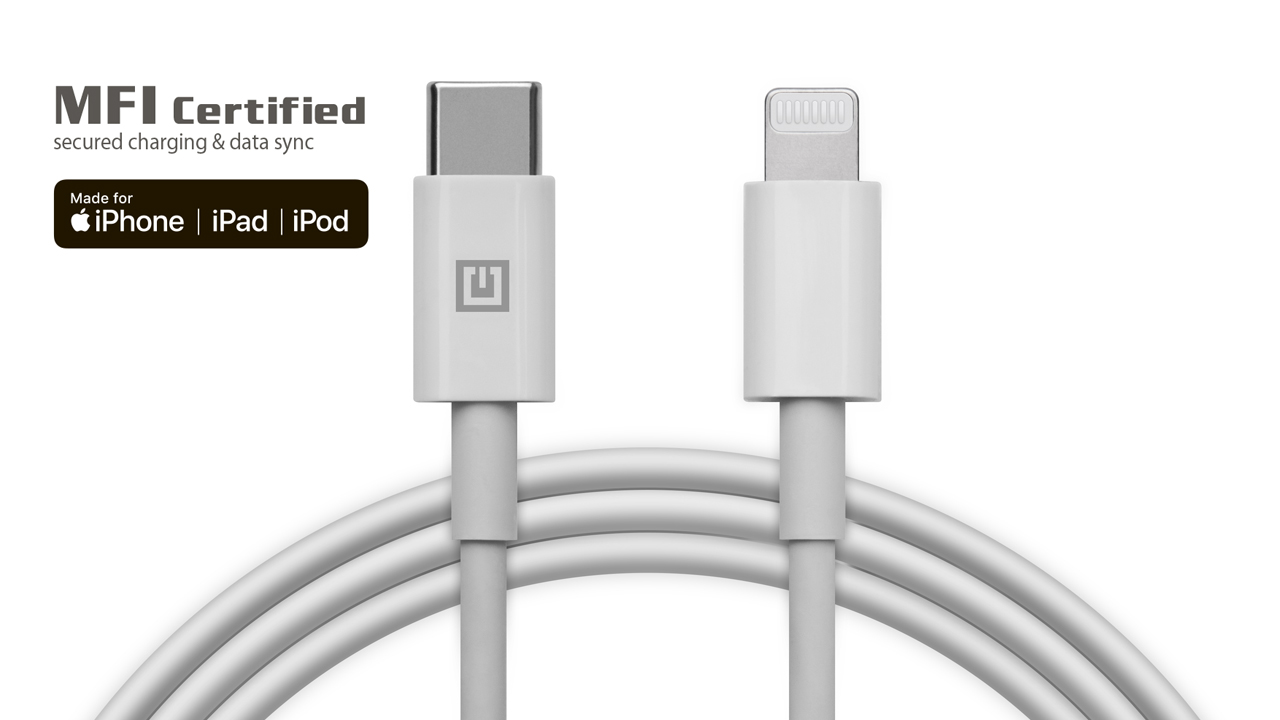 

Кабель REAL-EL MFI PD USB type C - Lightning TPE 1m белый