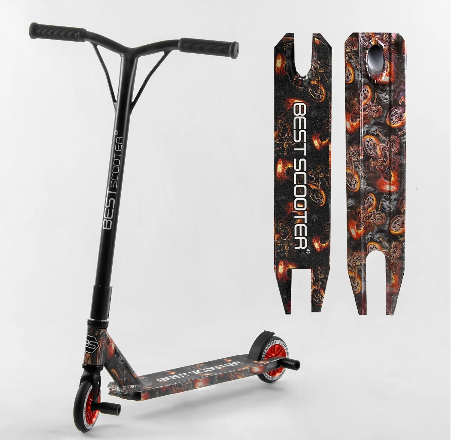 

Самокат трюковый Best Scooter HIC-система, с пеги 48009 Black (48009)