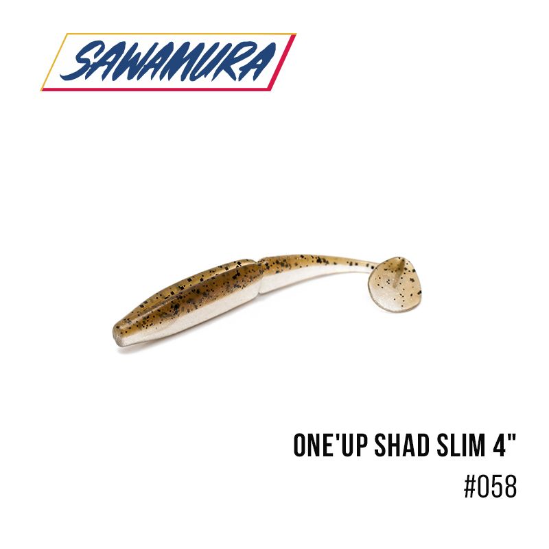 

Виброхвост Sawamura One'Up Shad Slim 4" (6 шт.) (058)