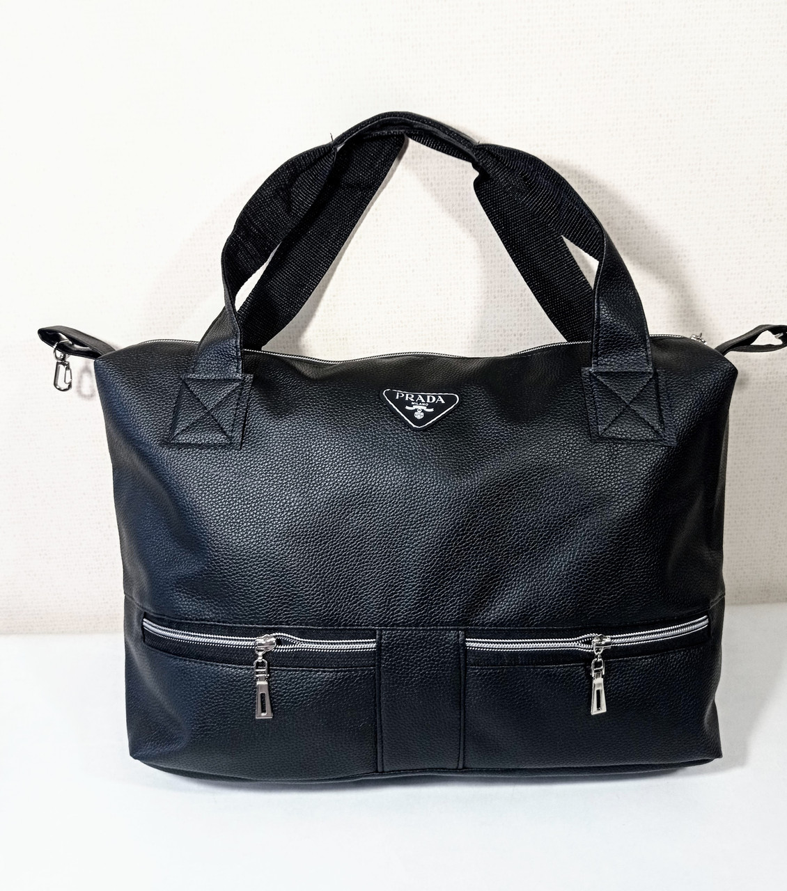 

Сумка женская городская дорожная эко-кожа 48*32см черная (400-108)