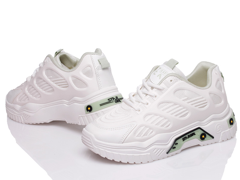 

Женские кроссовки деми Prime 777 WHITE-GREEN Белый р.37