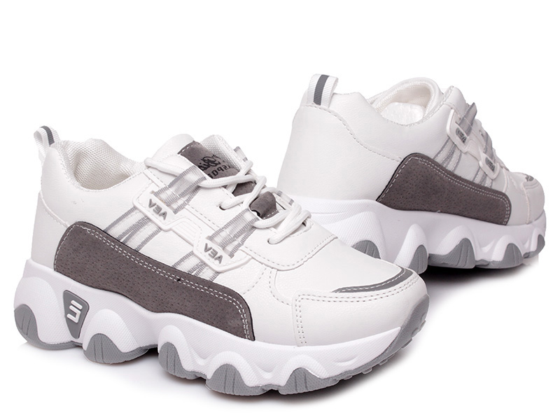 

Женские кроссовки деми Prime B25 WHITE-GREY-d Белый р.38