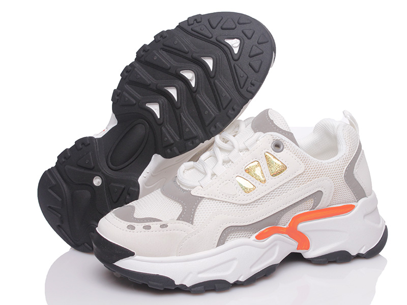 

Женские кроссовки деми Prime C01 WHITE-ORANGE(36-2) Белый р.40