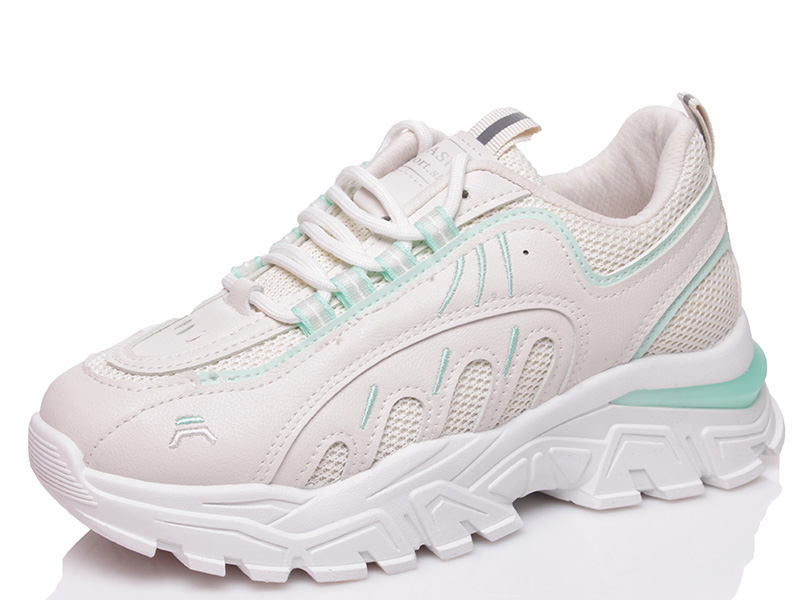 

Женские кроссовки деми Prime 5003 WHITE-GREEN-d Белый р.35
