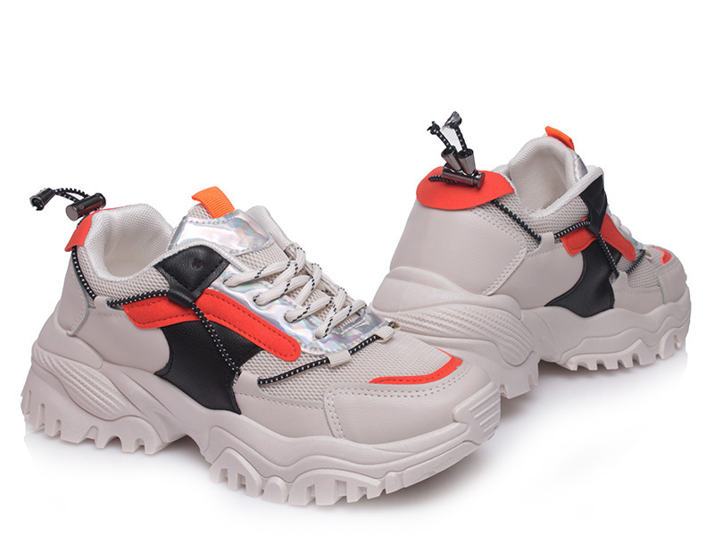 

Женские кроссовки деми Prime F01 WHITE-ORANGE-d Бежевый р.38