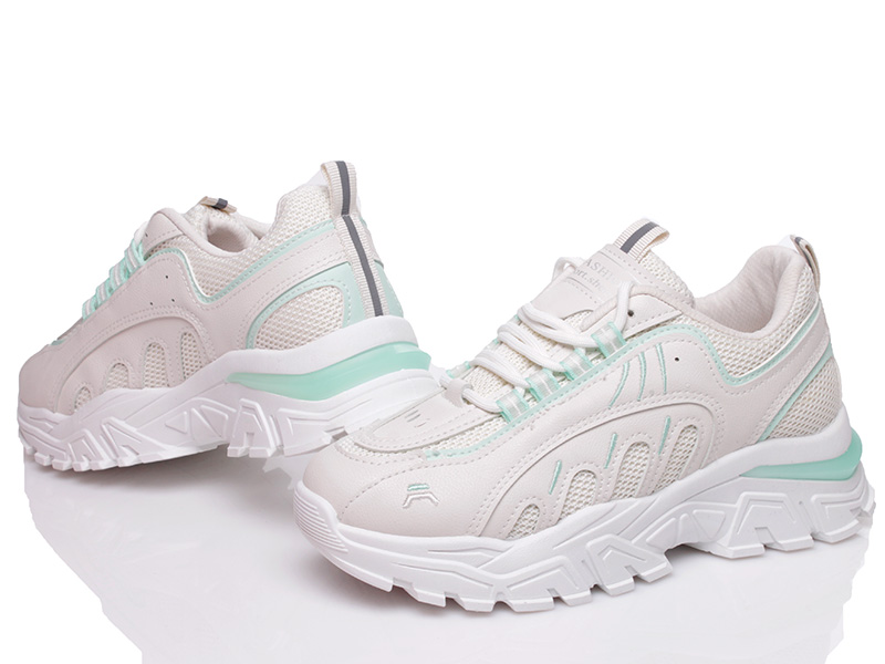 

Женские кроссовки деми Prime 5003 WHITE-GREEN Белый р.38