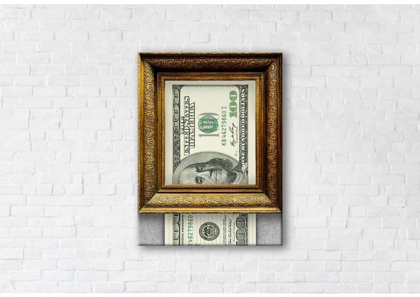 

Картина на холсте IBR Banksy Dollar 90x120 см