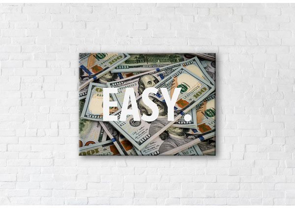 

Картина на холсте IBR Easy Money 110x145 см