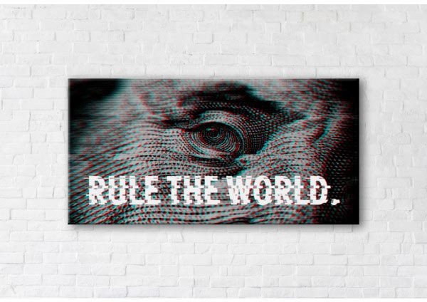 

Картина на холсте IBR Rule the World 40x80 см