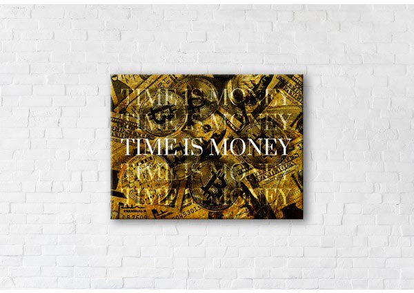 

Картина на холсте IBR Time is money Gold 45x60 см