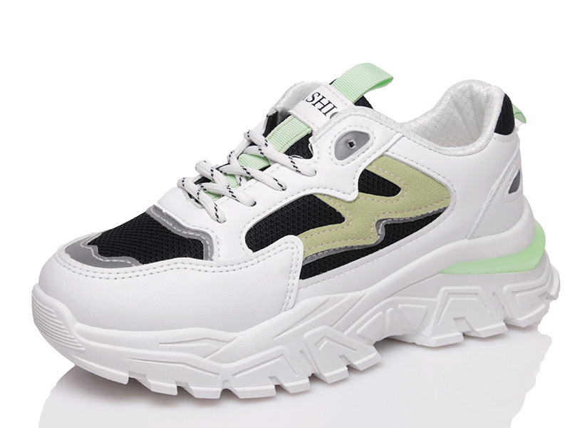 

Женские кроссовки деми Prime 7008LV WHITE-GREEN(35-39) Белый р.36