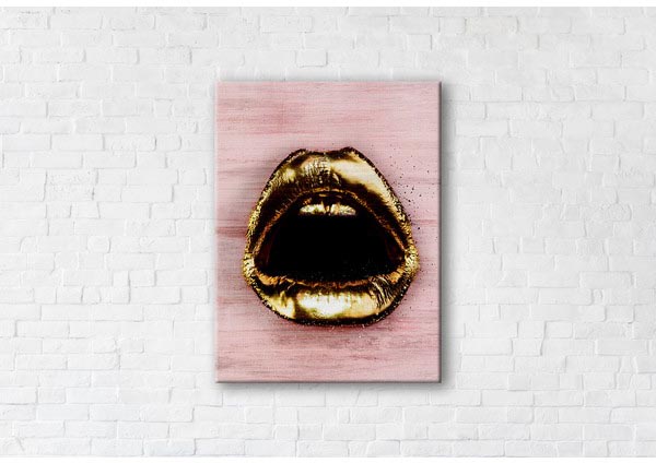 

Картина на холсте IBR Golden Lips 75x100 см