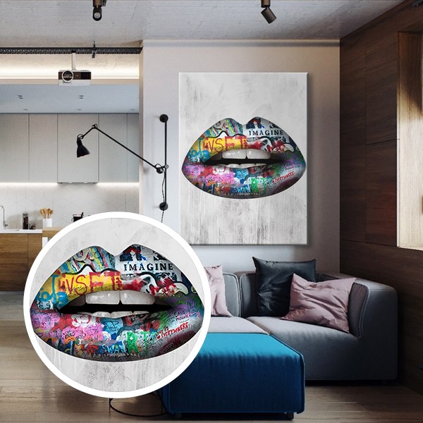 

Картина на холсте IBR Lips 90x120 см