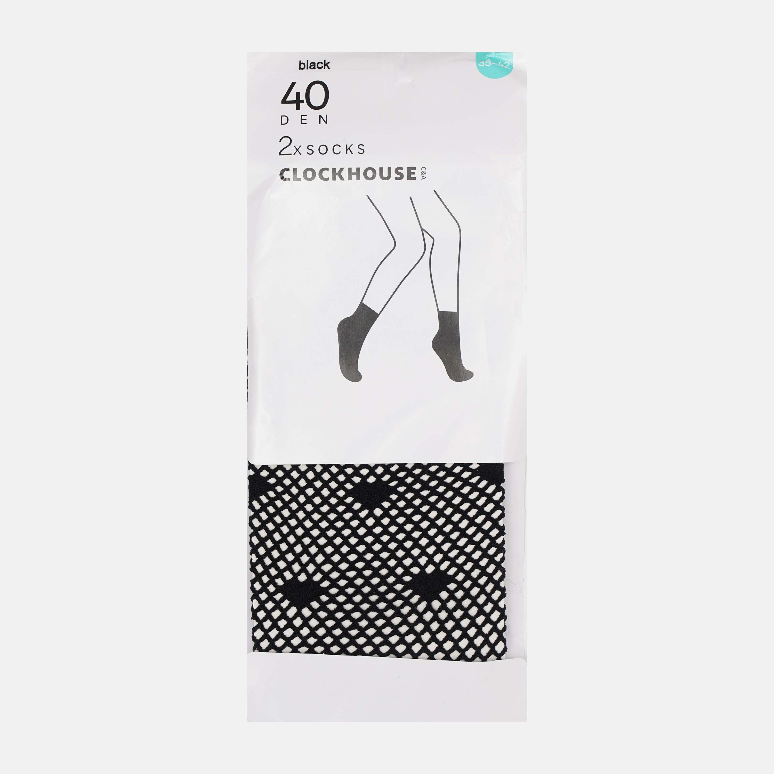 

Носки C&A 790-912441 35-42 2 пары (40 Den) Черные