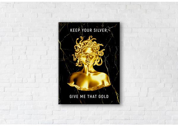 

Картина на холсте IBR Golden Medusa 45x60 см