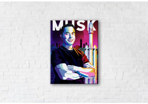

Картина на холсте IBR Elon Musk 45x60 см