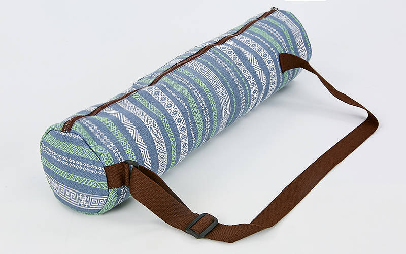 

Сумка для йога коврика Yoga bag KINDFOLK FI-8365-3 (размер 15смх65см, полиэстер, хлопок, серый-синий)