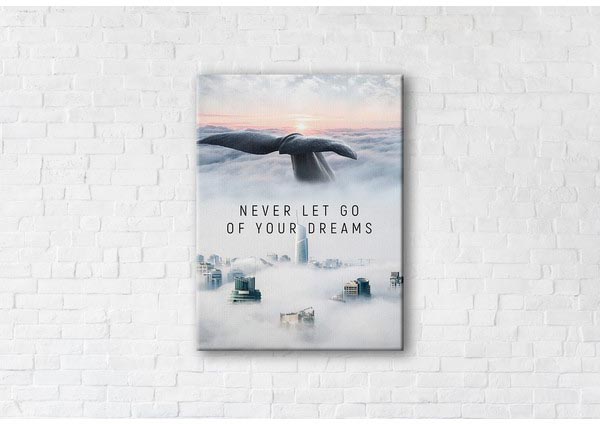 

Картина на холсте IBR Never Let Go Of Your Dreams 50x65 см