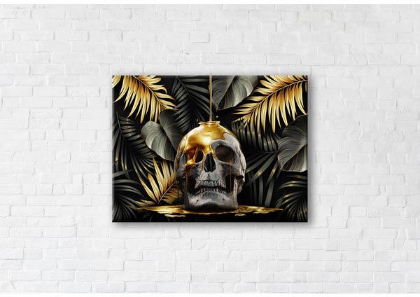 

Картина на холсте IBR Golden Skull 75x100 см