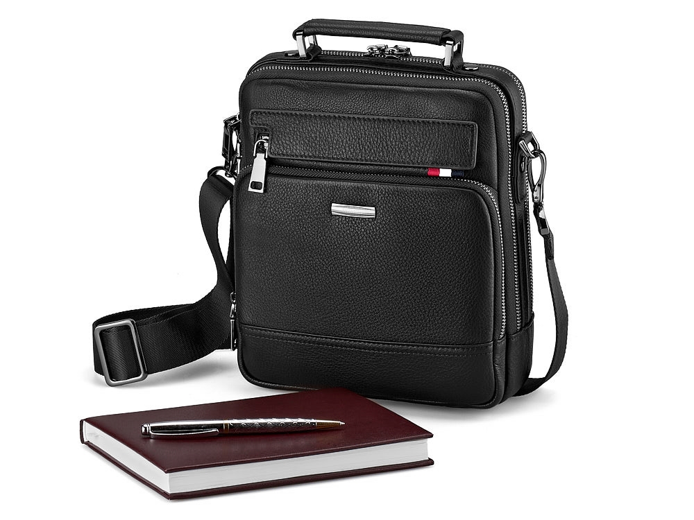 

Кожаная мужская сумка LeGRAND collection 9336-3 Black чёрная