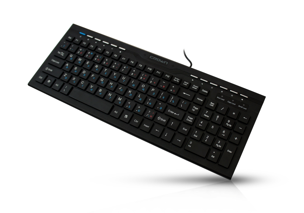 

Клавиатура Crown CMK-201 slim, USB black