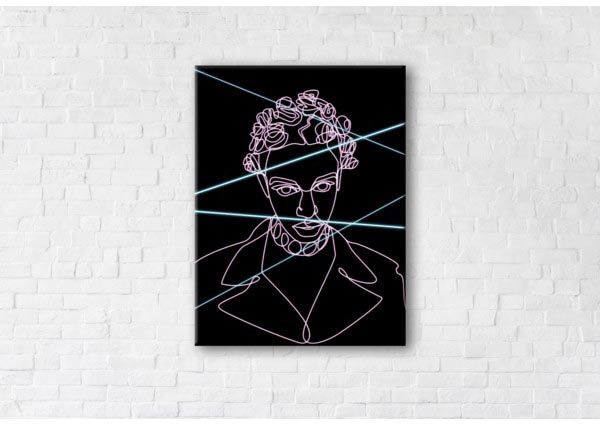 

Картина на холсте IBR Black Neon 90x120 см