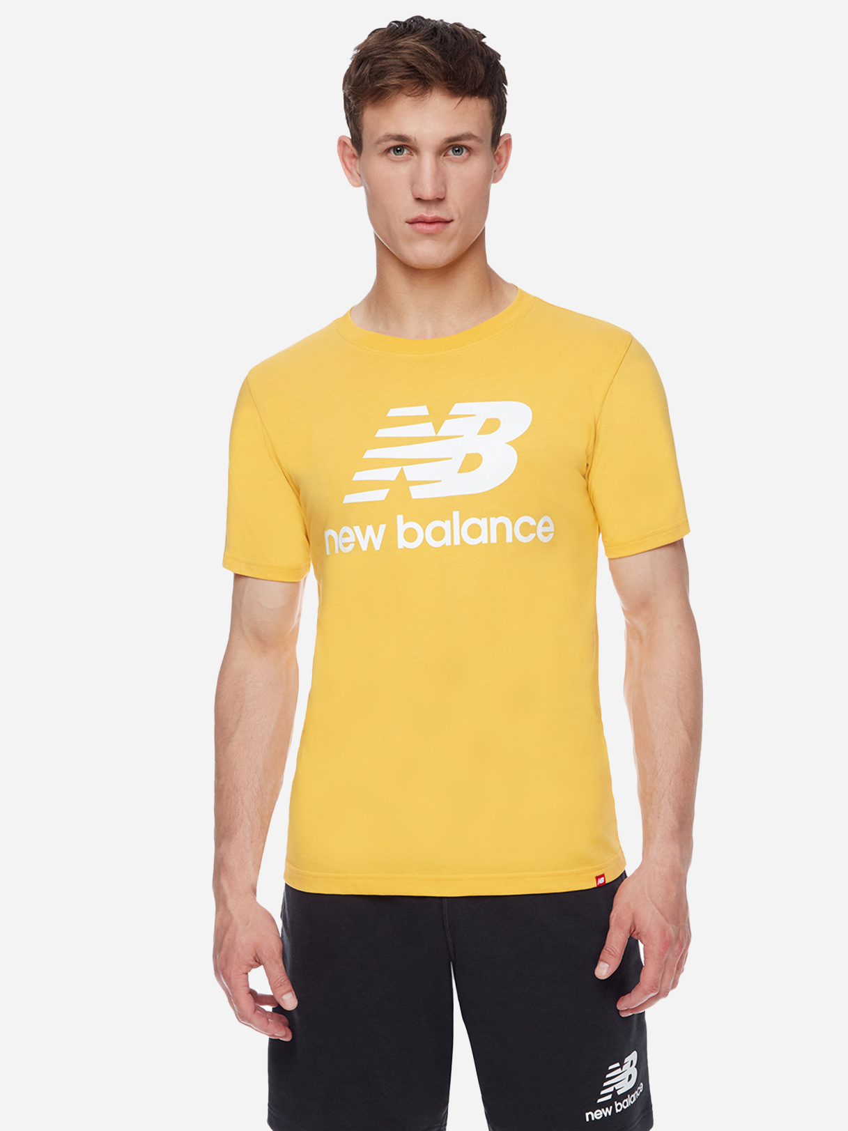 

Футболка New Balance Ess Stacked Logo MT01575ASE  Желтая, Футболка New Balance Ess Stacked Logo MT01575ASE XL Желтая