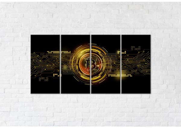 

Картина на холсте IBR Bitcoin Gold 40x80 см