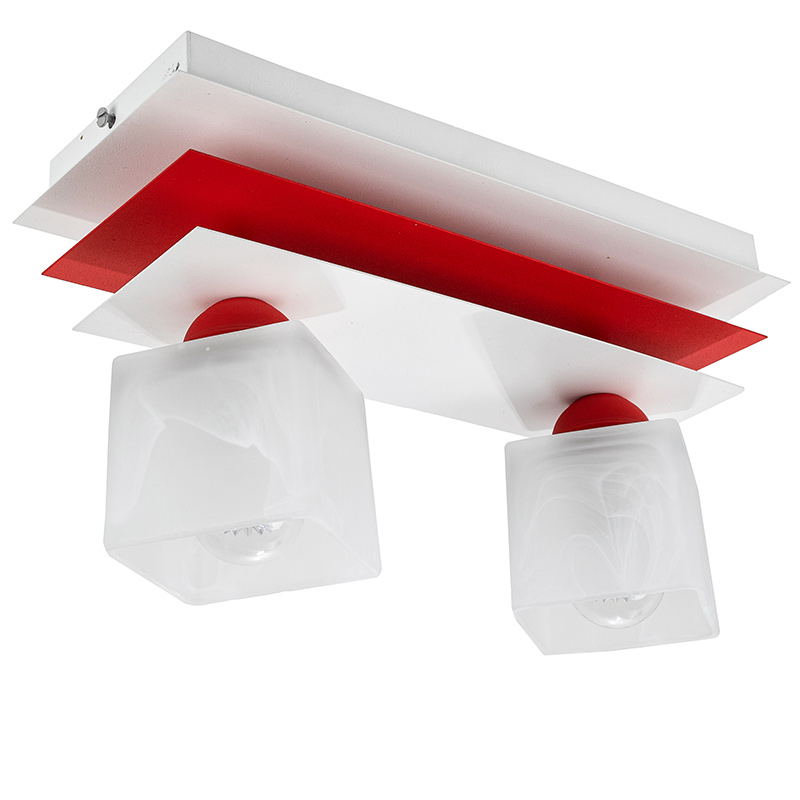 

Люстра стельова Light House SRS-16048/2 білий+червоний
