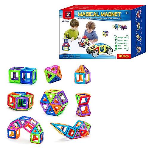

Магнитный конструктор "Magical Magnet" 40 дет XINBIDA (702A)