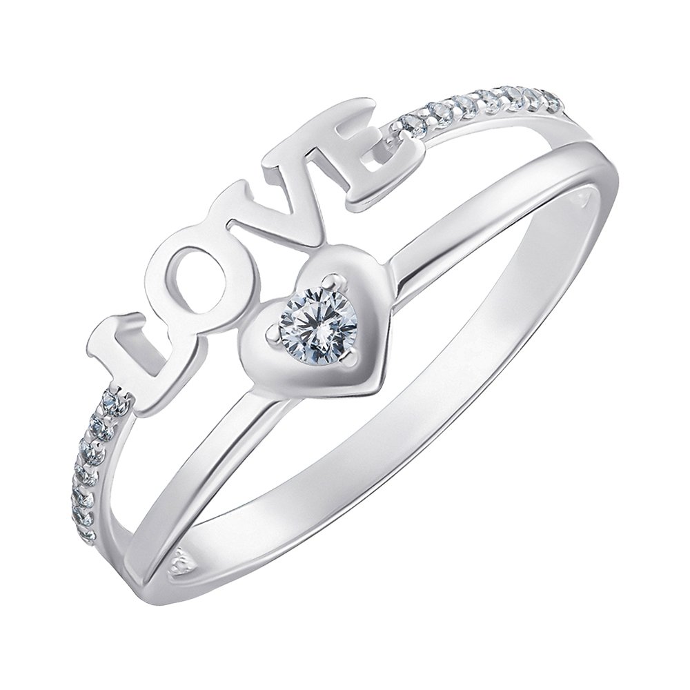 

Серебряное кольцо с фианитами 000148317 18 размера