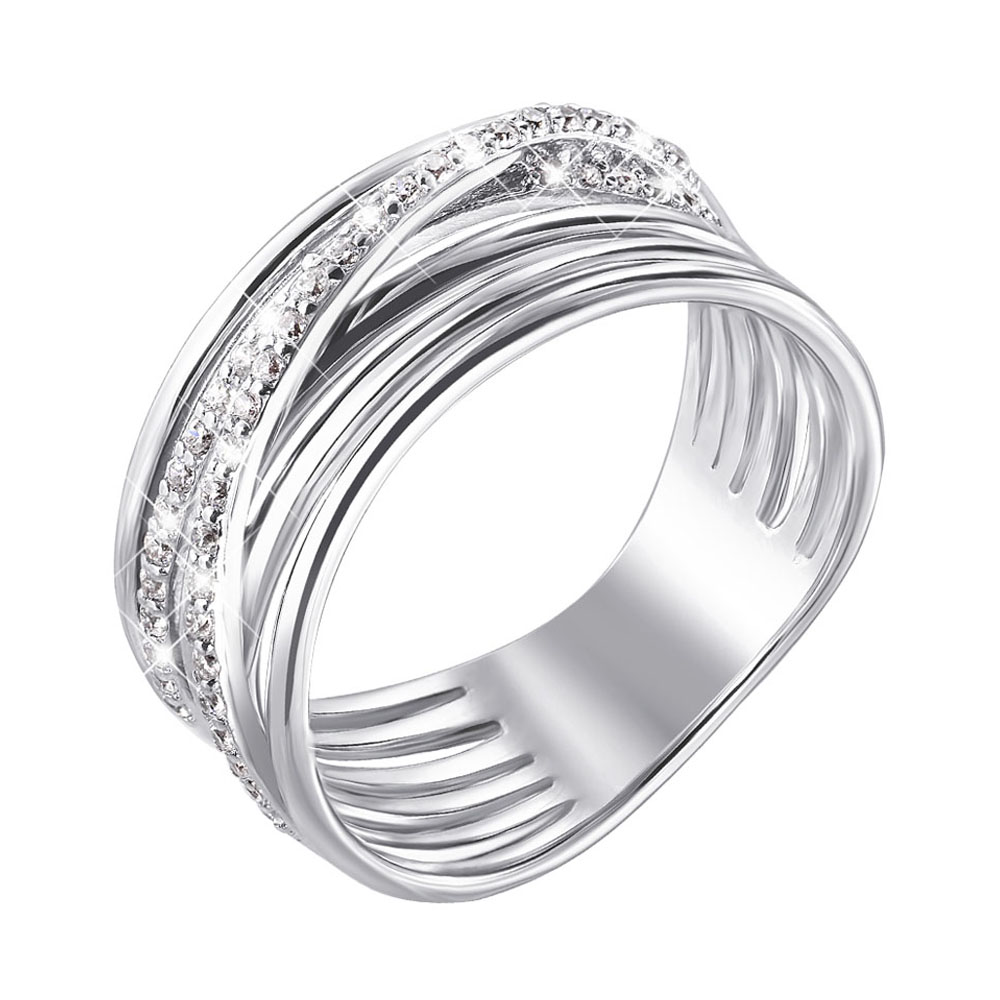

Серебряное кольцо с фианитами 000140155 17.5 размера