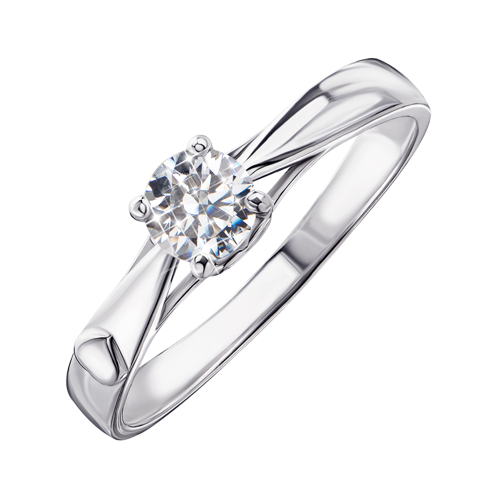 

Серебряное кольцо с цирконием Swarovski 000103111 15.5 размера