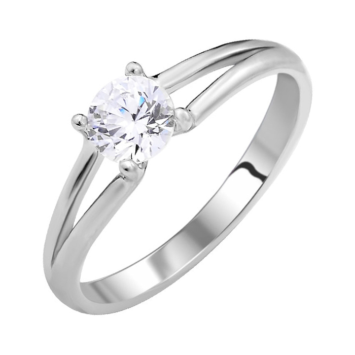 

Серебряное кольцо с цирконием Swarovski 000103103 18 размера