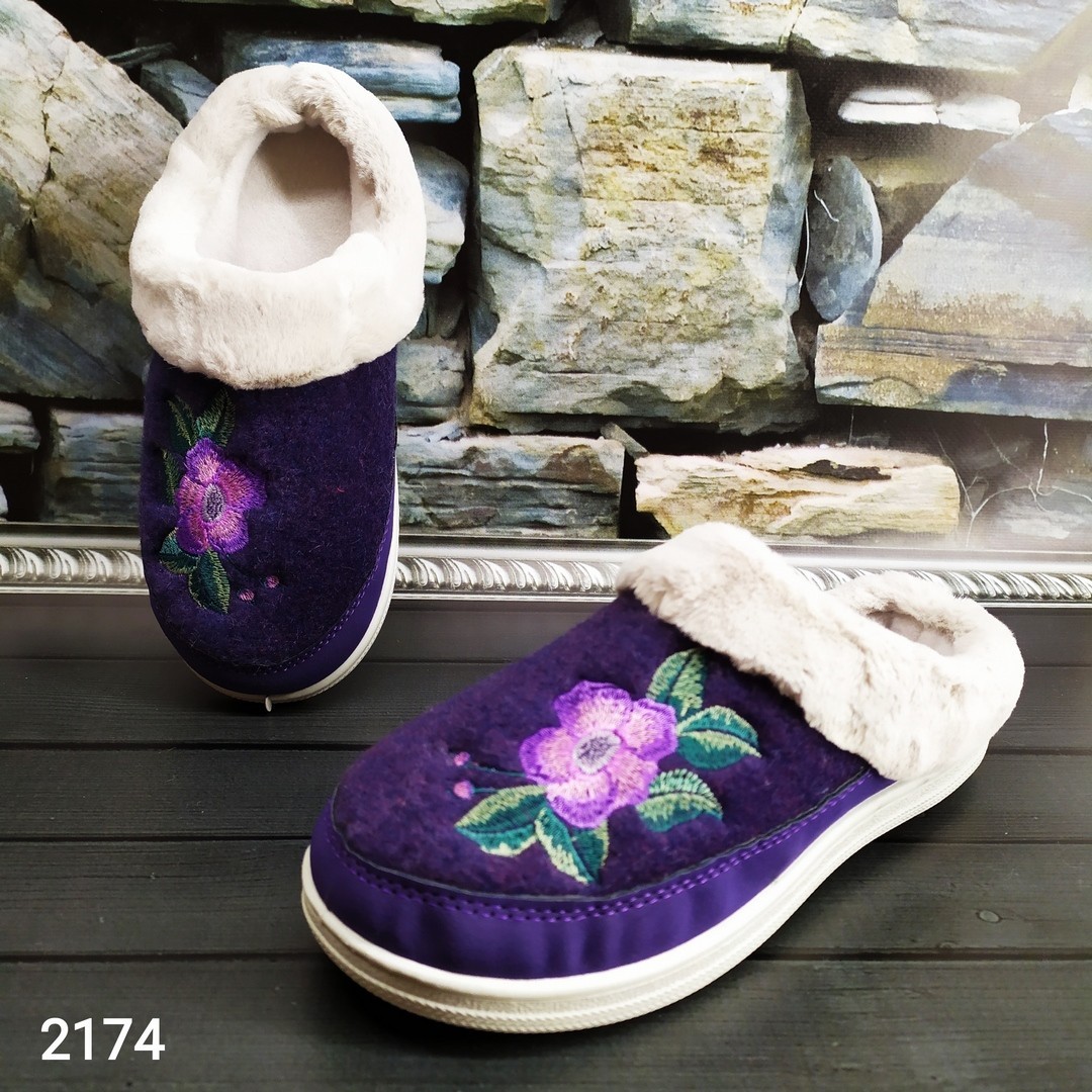 

Тапочки женские домашние Dago Style фиолетовые 38р( 24,2см)
