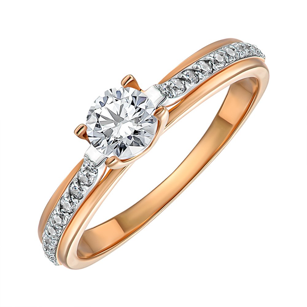 

Кольцо из красного золота с Swarovski Zirconia 000122759 18.5 размера
