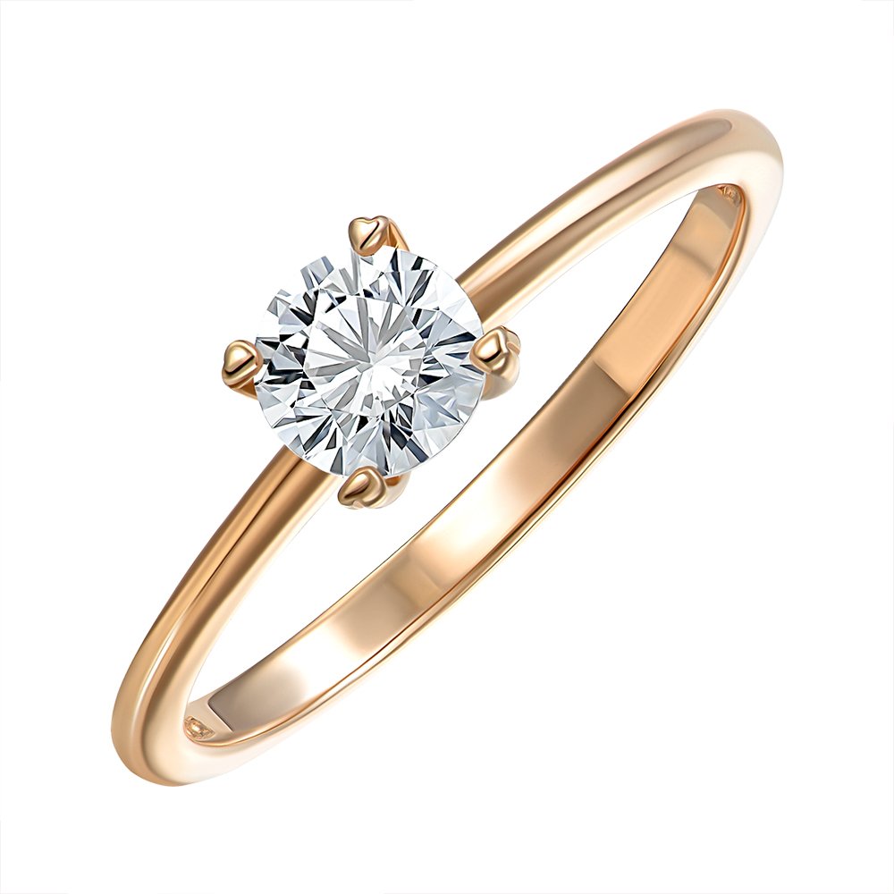 

Кольцо из красного золота с фианитом Swarovski 000122770 18 размера