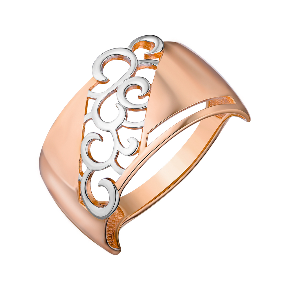 

Золотое кольцо в комбинированном цвете 000147767 16.5 размера