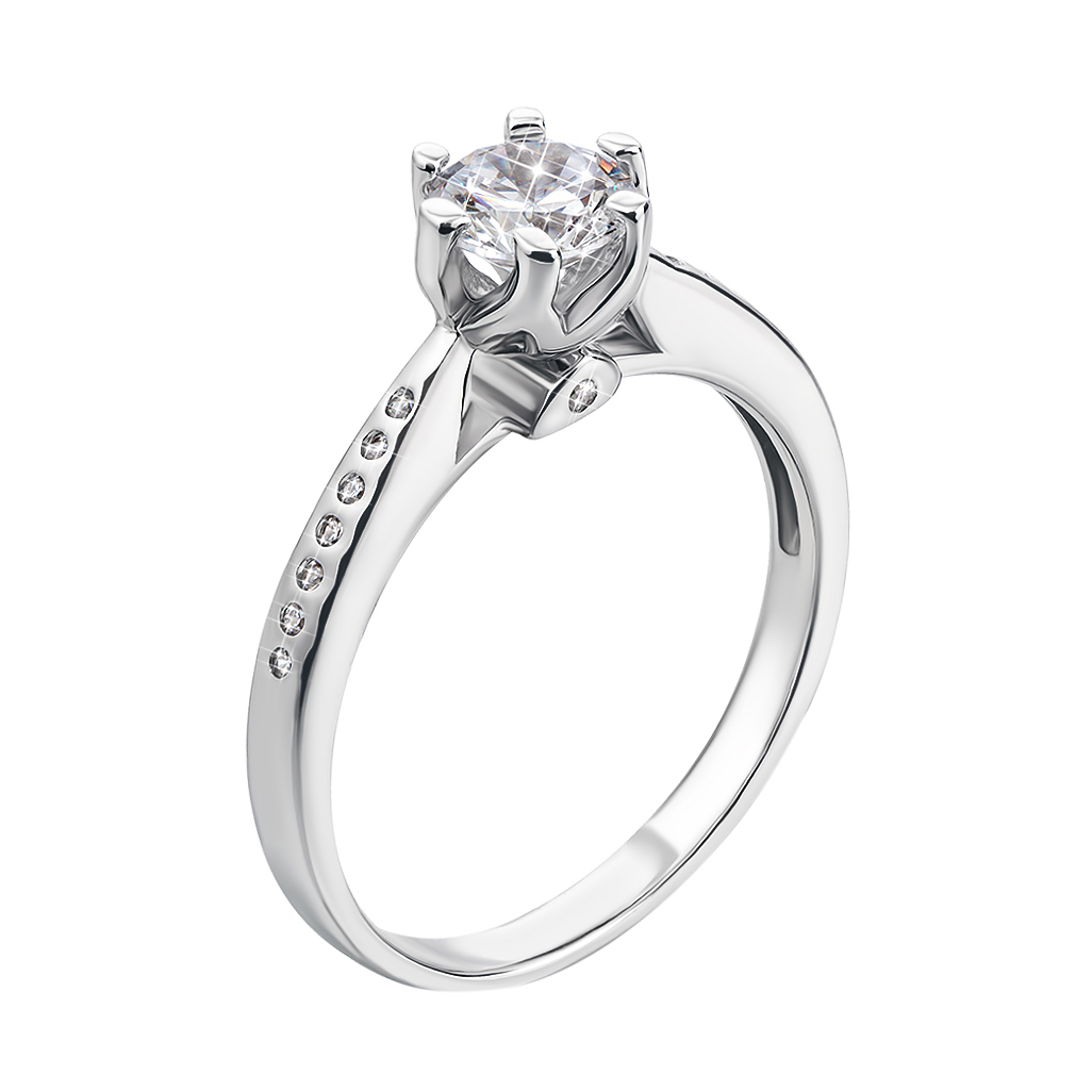 

Серебряное кольцо с фианитами 000133159 17 размера