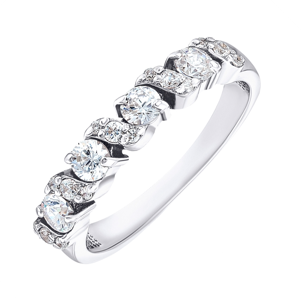 

Серебряное кольцо с цирконием Swarovski 000144871 15.5 размера