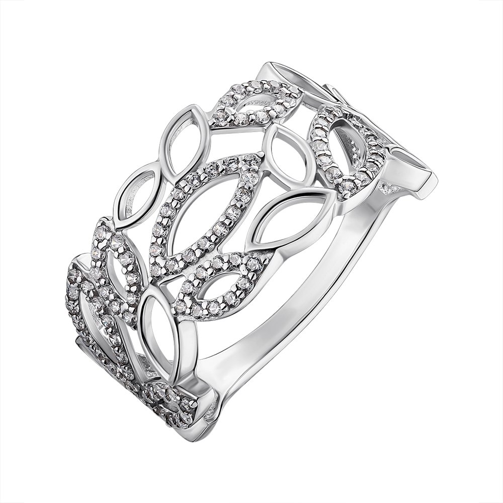 

Серебряное кольцо с фианитами 000149555 16.5 размера