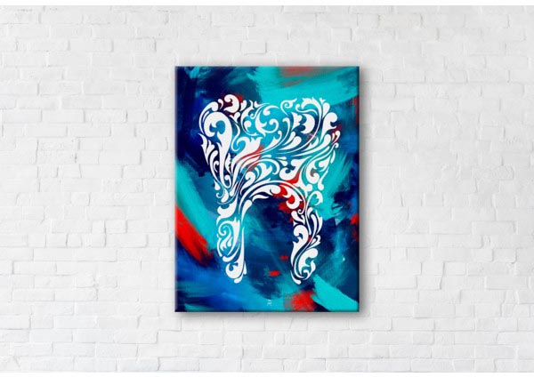 

Картина на холсте IBR Stencil Tooth 50x65 см