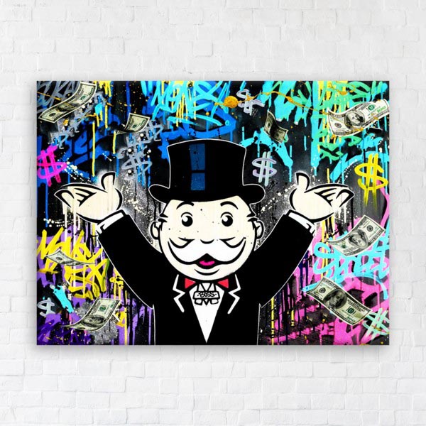 

Картина на холсте IBR Graffiti Monopoly 75x100 см