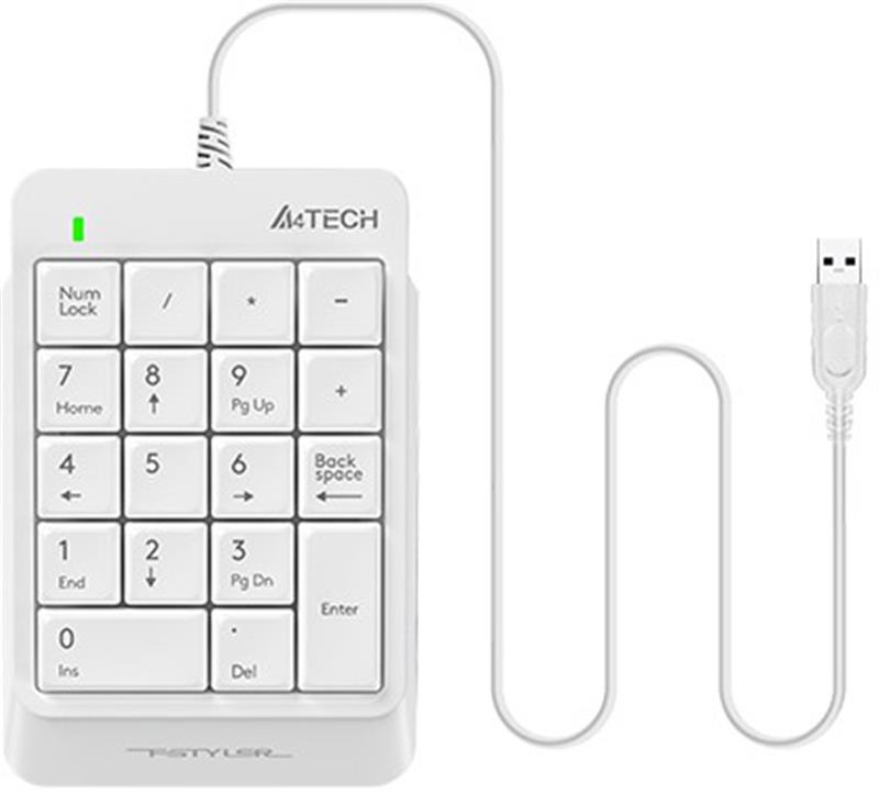

Цифровой клавиатурный блок A4Tech FK13P White USB
